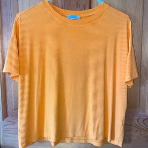 LOFT cropped ribbed tee - size Small